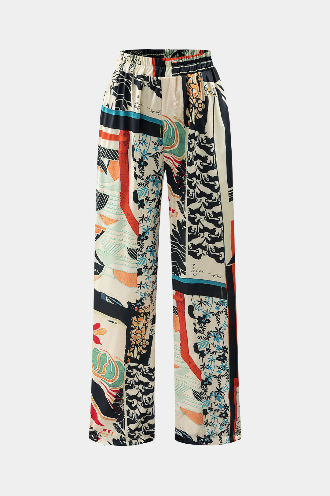 Bloemenprint broek met rechte pijp
