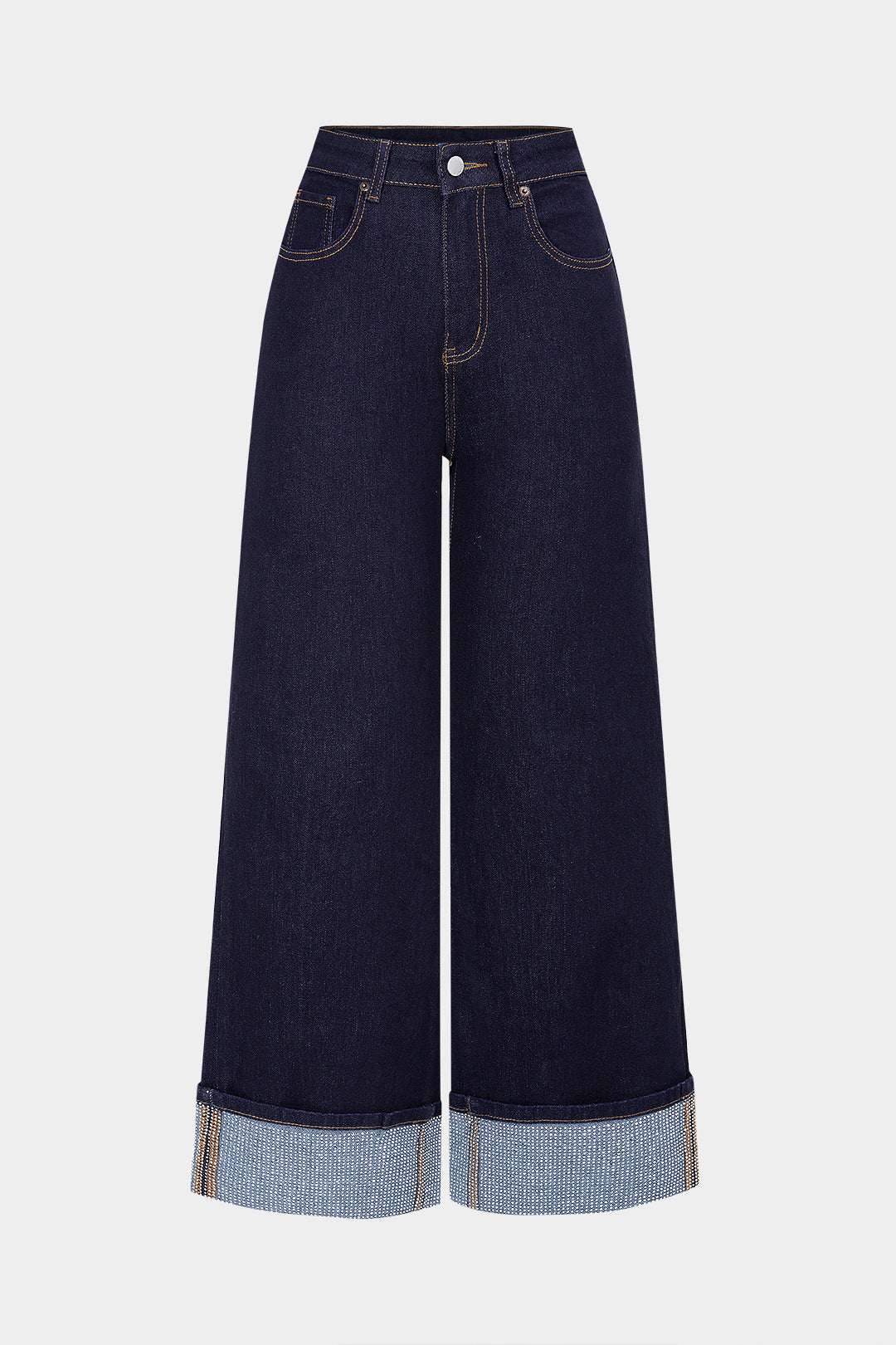 Jeans met strass en rits