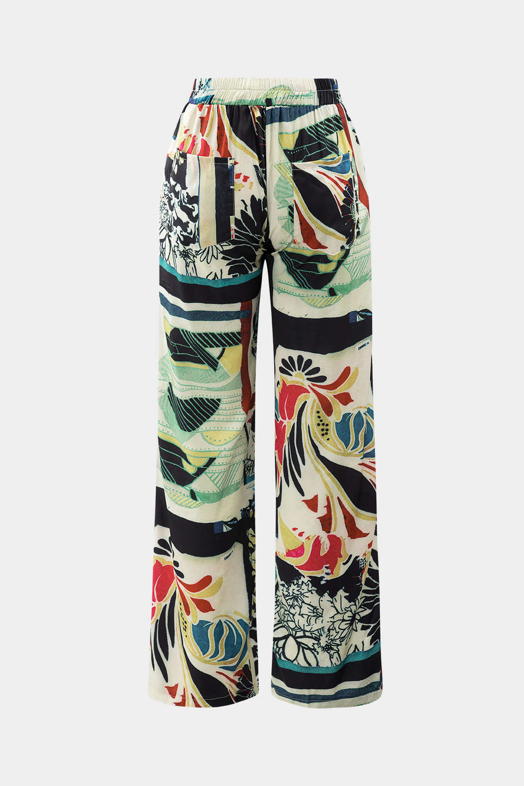 Bloemenprint broek met rechte pijp