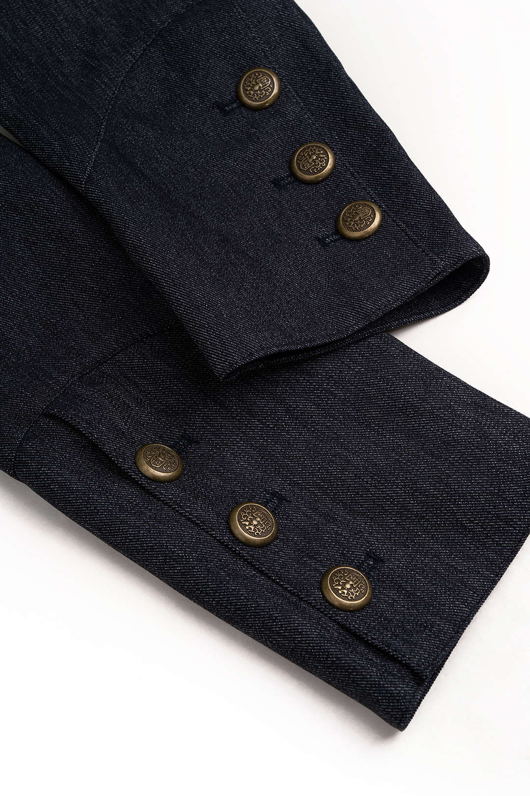 Patchwork blazer met kant en knoopjes