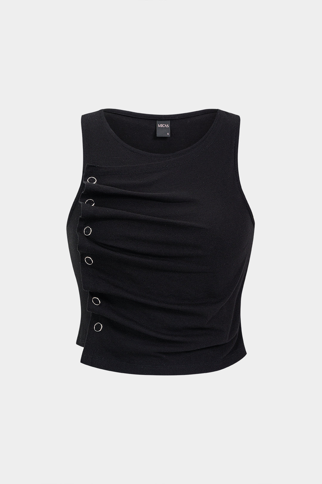 Lyla - Tanktop met ronde hals en ruches
