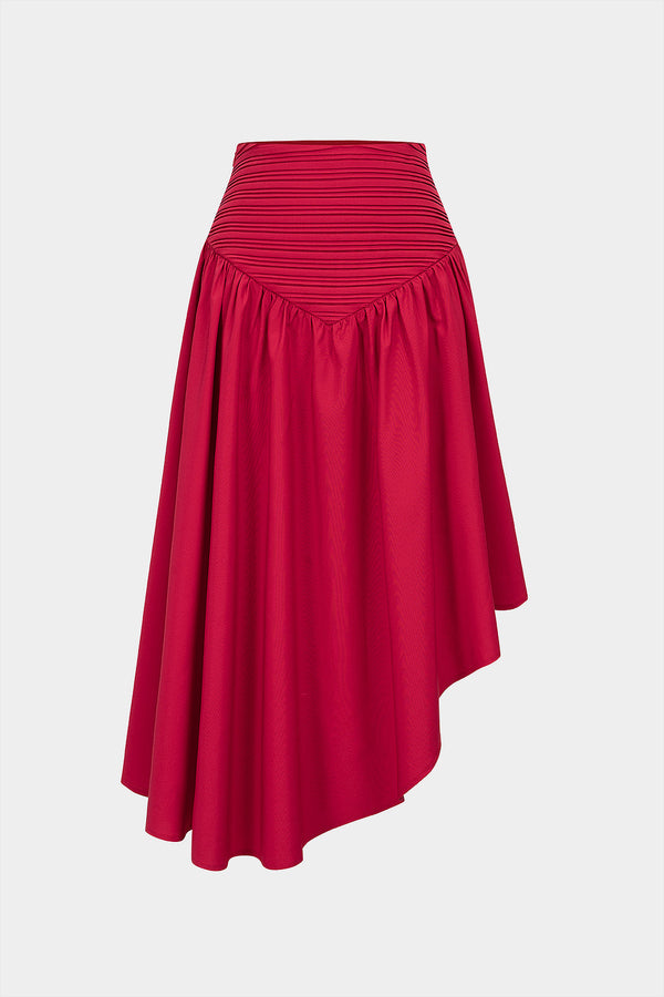 Quinn - Asymmetrische rok met ruches en hoge taille