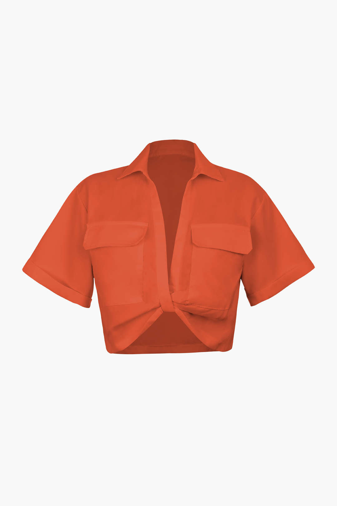 Blouse met zakken en gedraaid detail