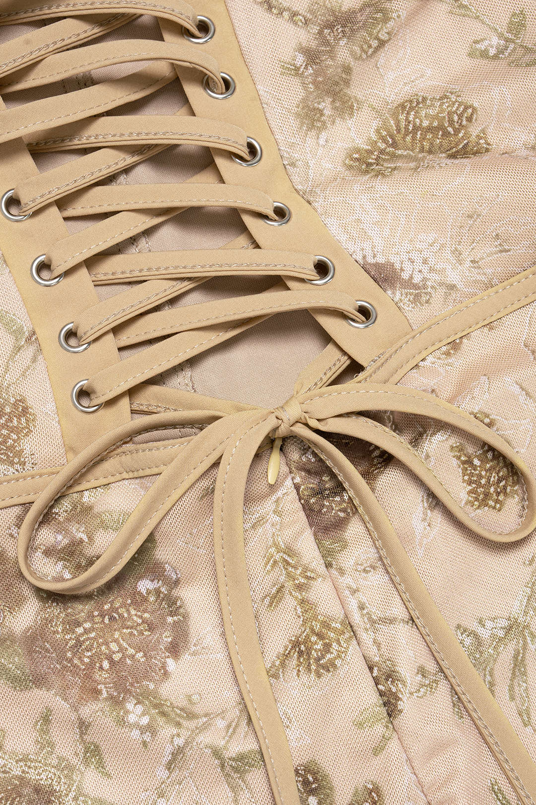 Bloemenprint mouwloze maxijurk met open rug