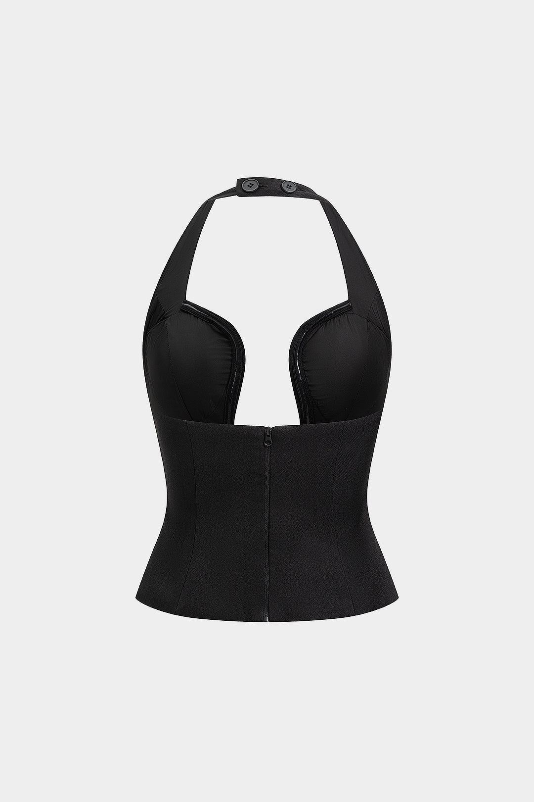Tanktop met halternek en rits