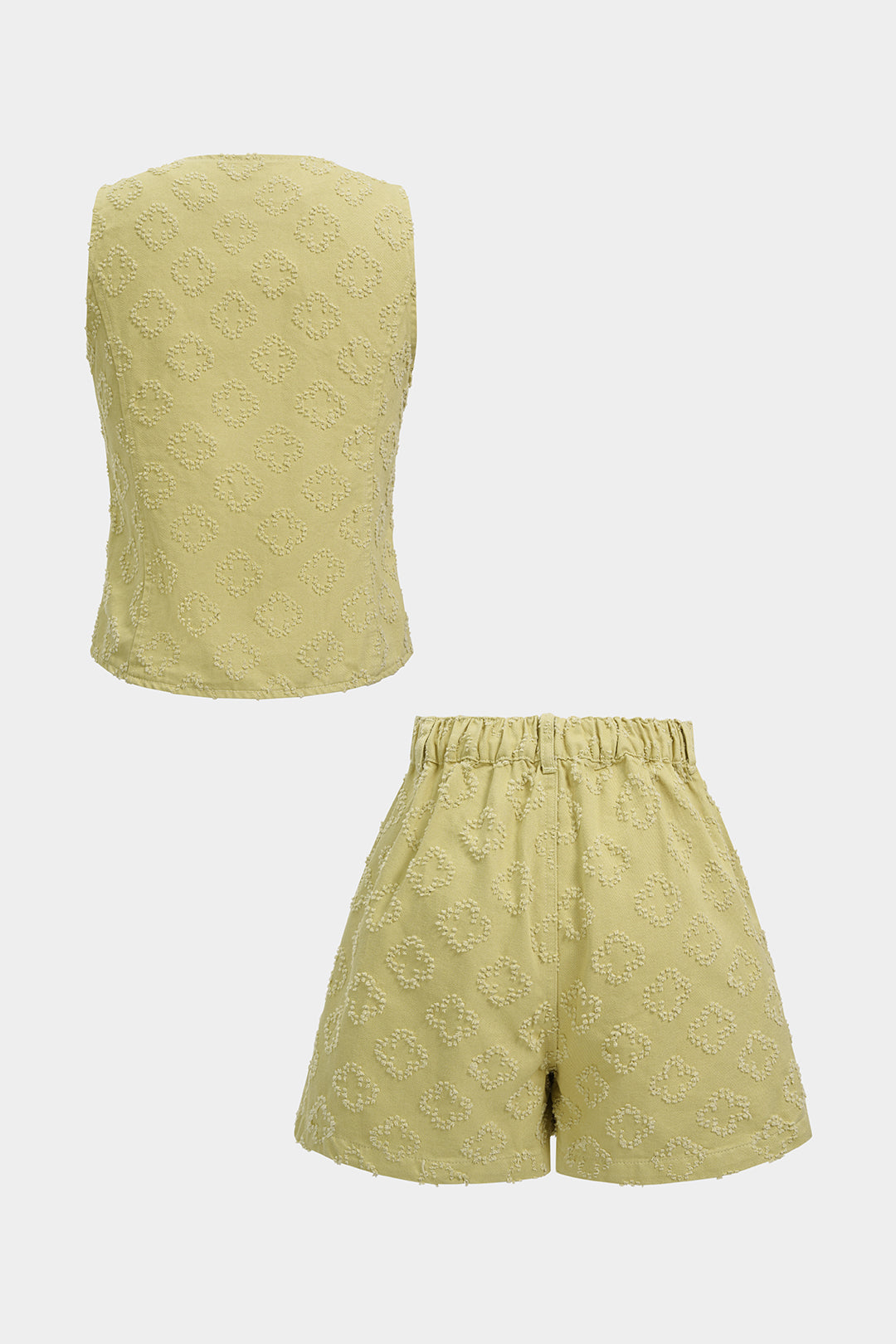 Mae - Gestructureerde set met tanktop en short