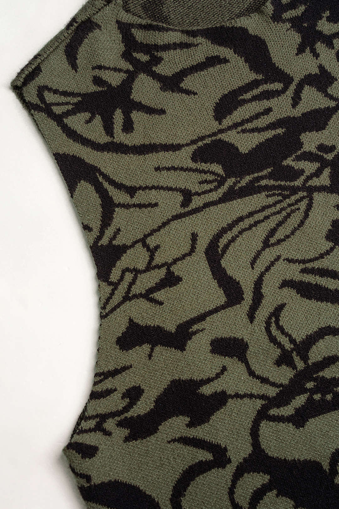 Gebreide bloemenprint maxijurk met franjes