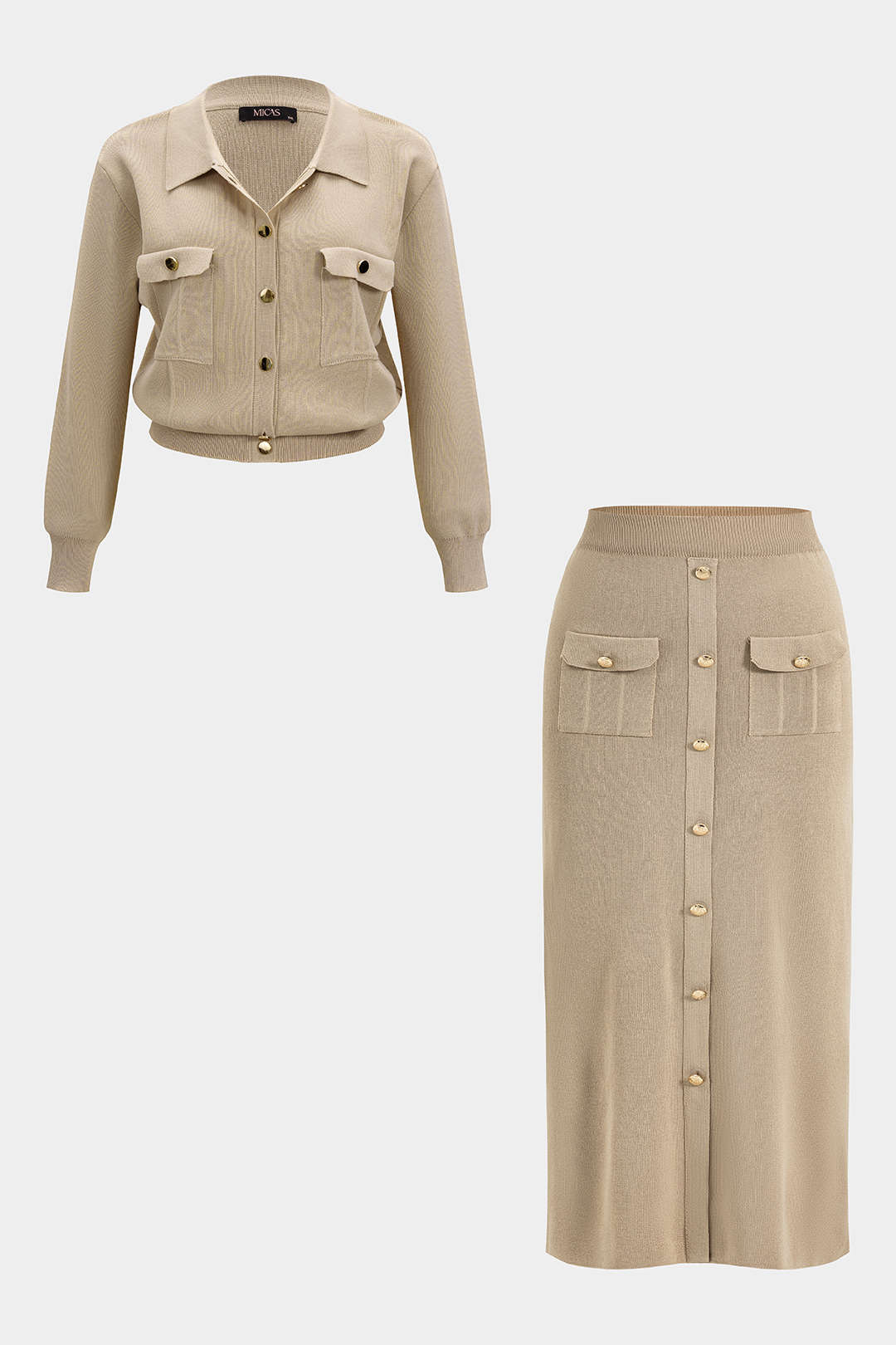 Lyla - Gebreide set met top en rok