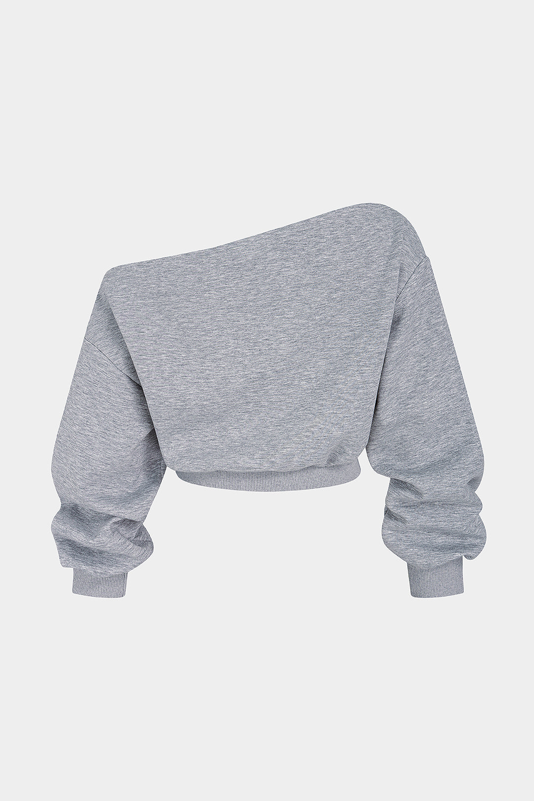 Effen sweater met één schouder
