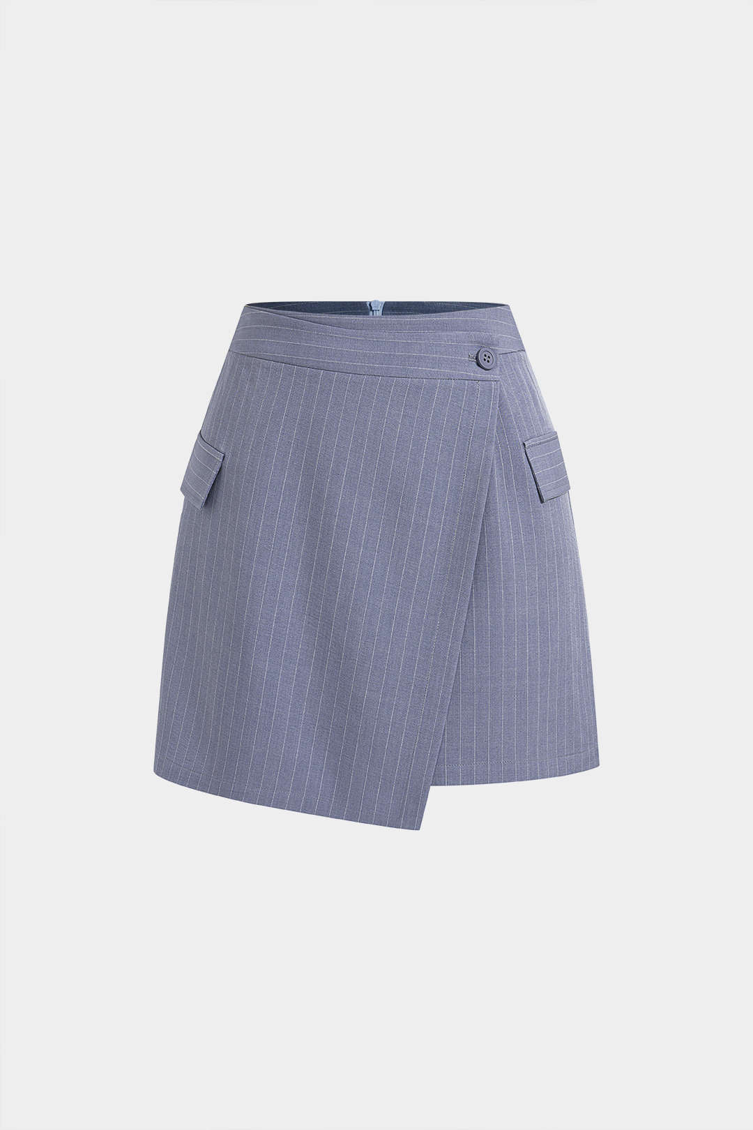 Gestreepte asymmetrische rok met hoge taille