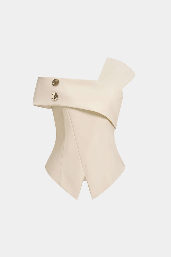 Asymmetrische tanktop met één schouder