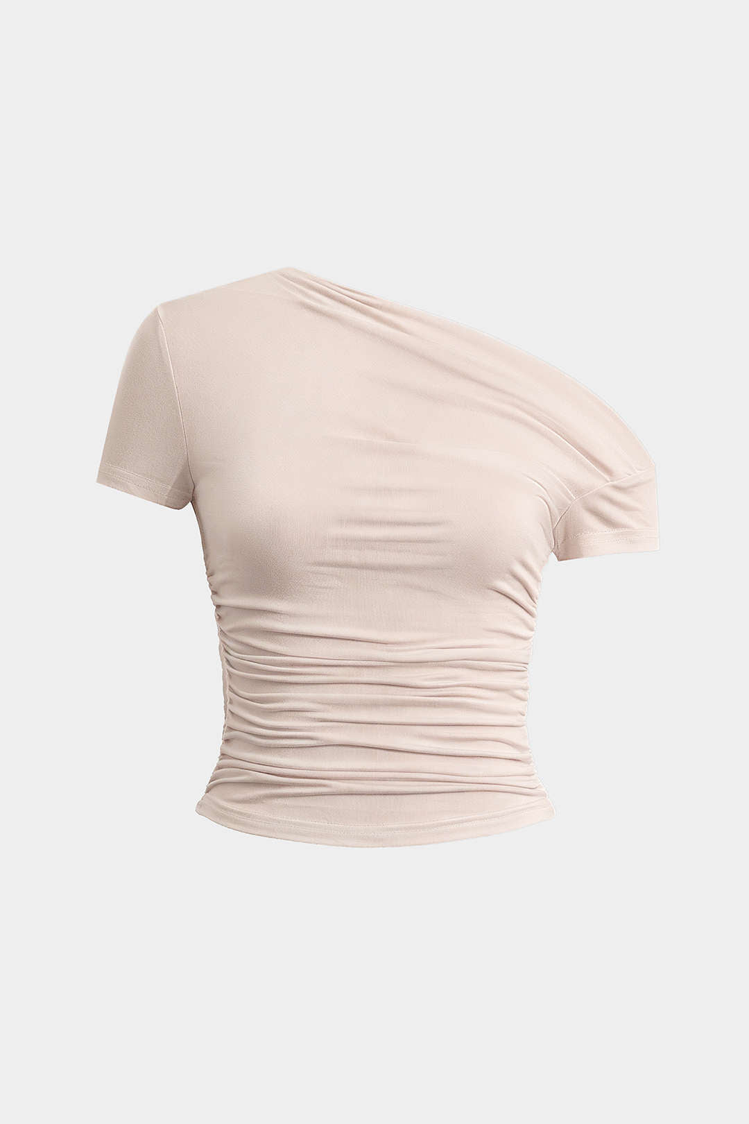 Asymmetrisch T-shirt met ruches