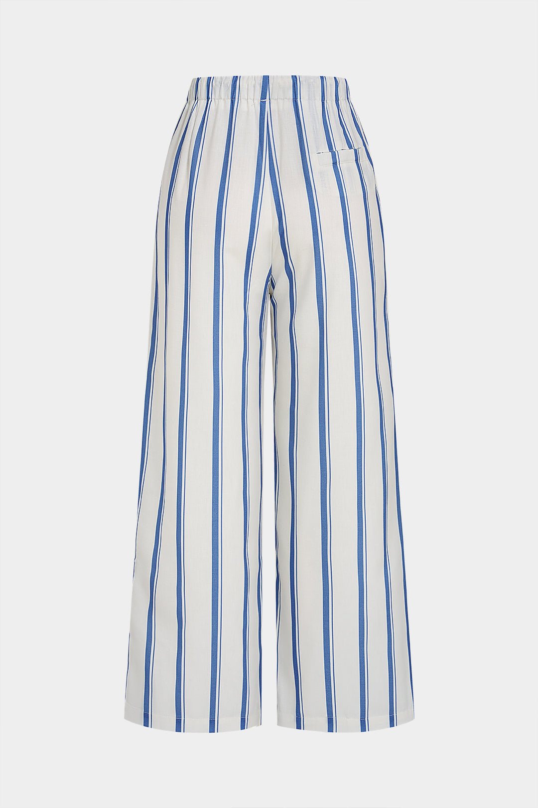 Gestreepte linnen broek met wijde pijpen