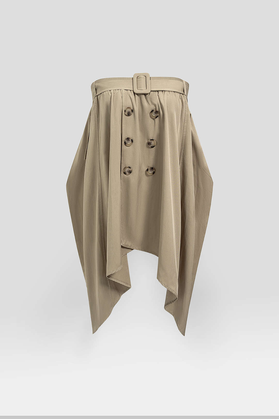 Strapless top met asymmetrische zoom