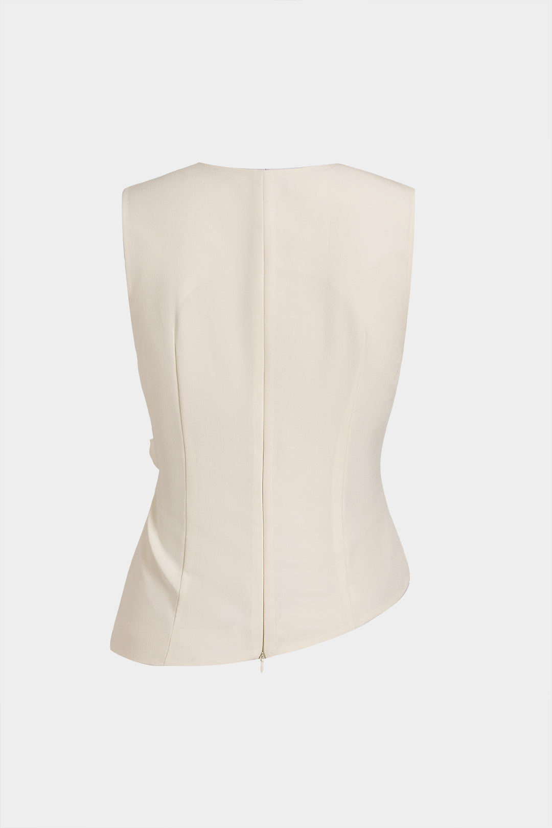 Lotte - Metallic asymmetrische tanktop met ruches