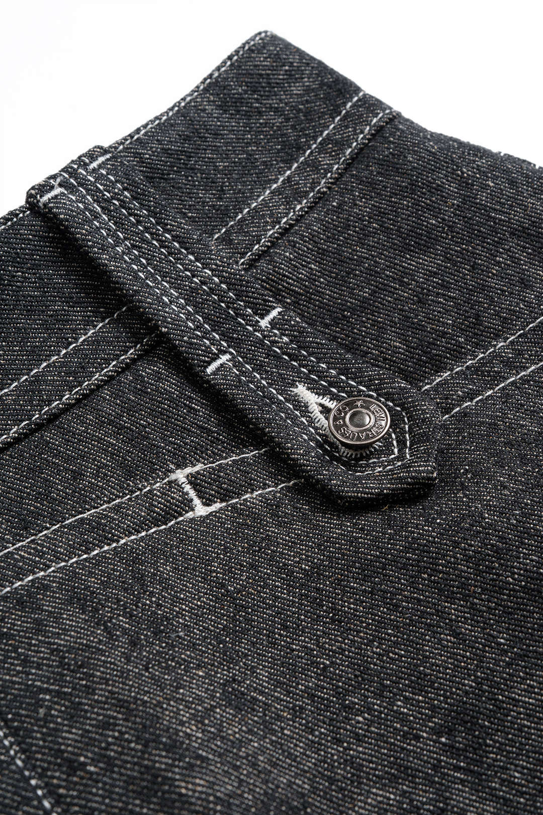 Denim minirok met knoopjes