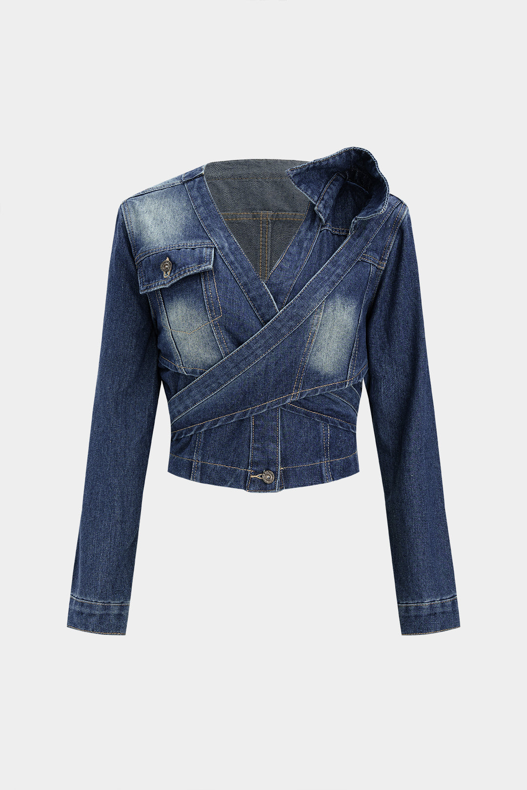 Denim asymmetrische item