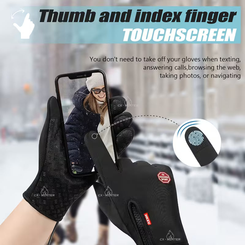 USB-Heated Touchscreen Gloves | Wind & Water Resistant – Unisex
