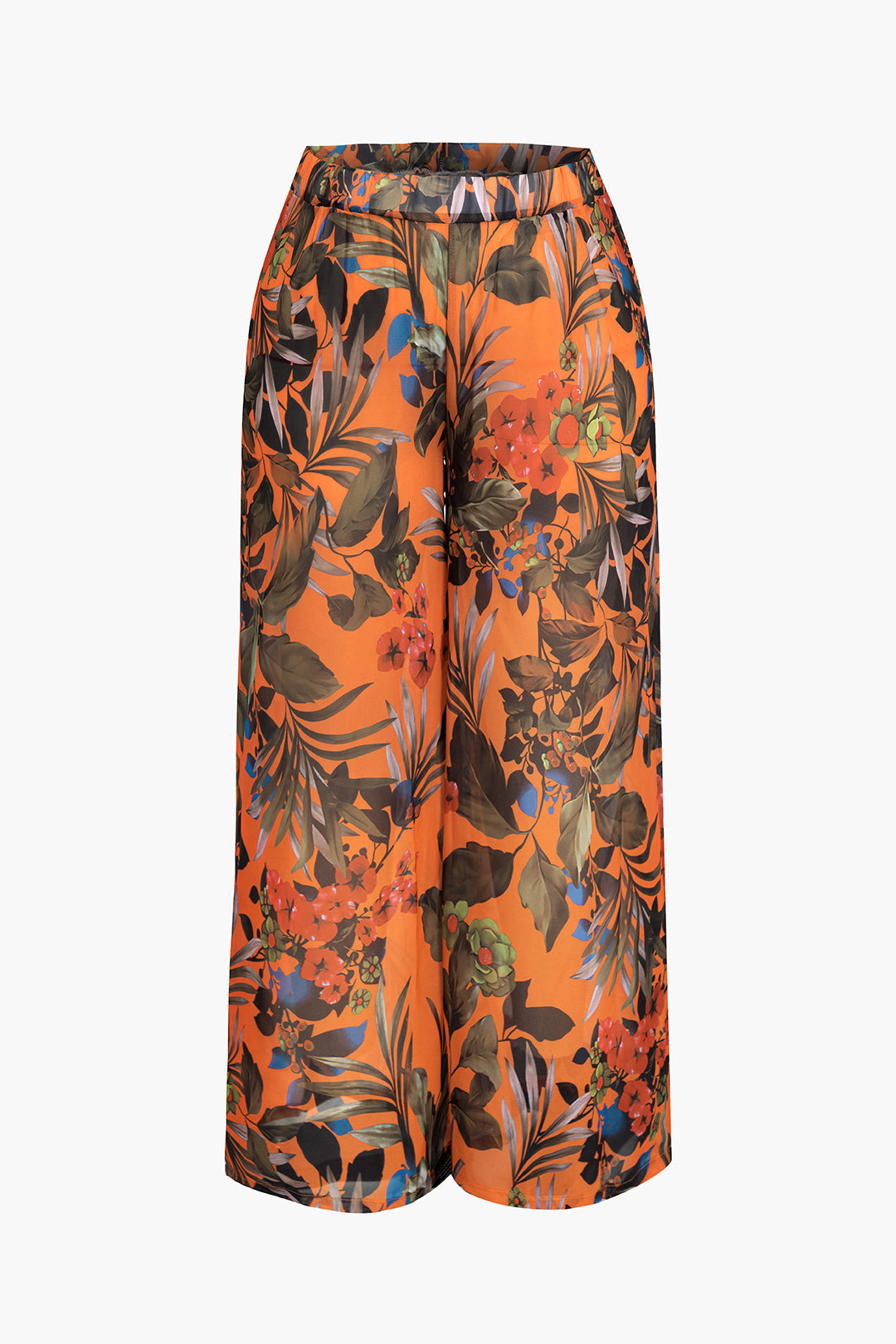 Bloemenprint set met bikini en broek