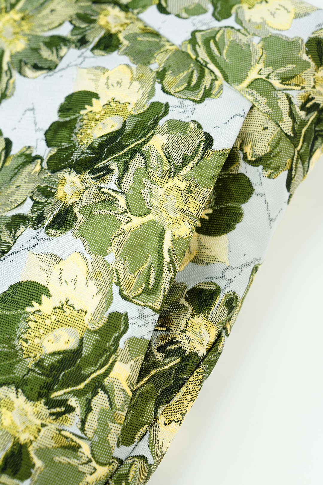 Bloemenprint jacquard short met wijde pijpen