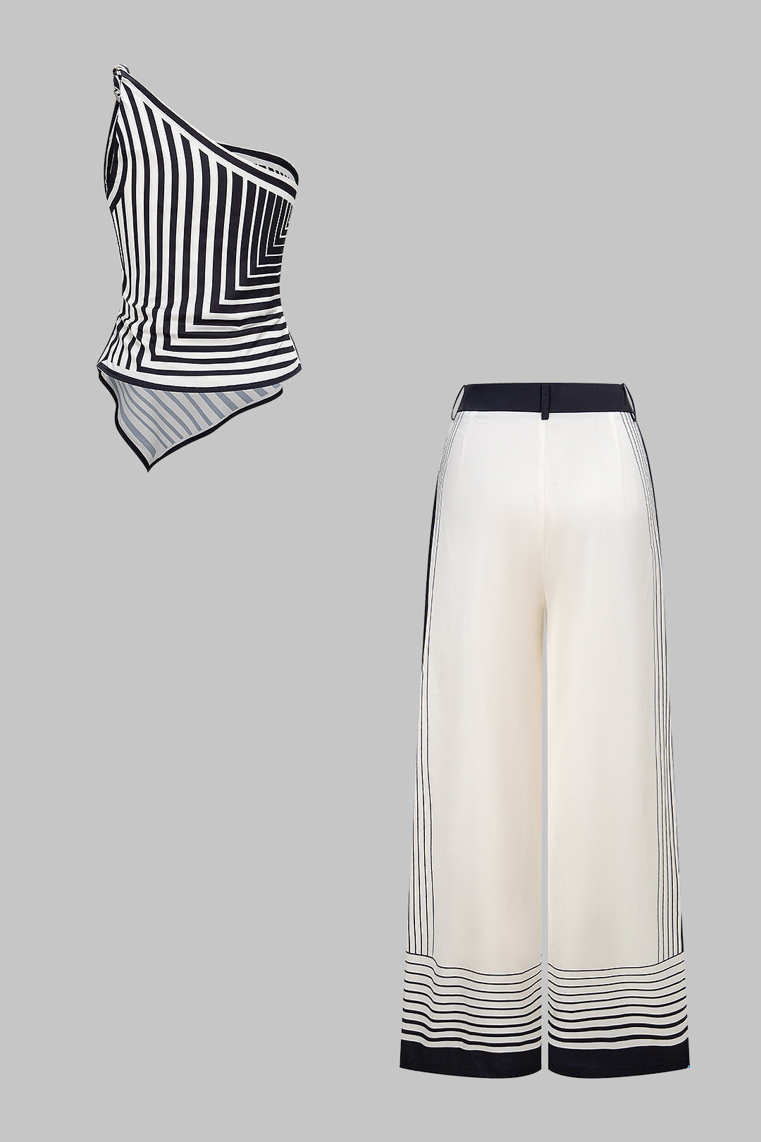 Fleur - Satijnen set met top en broek