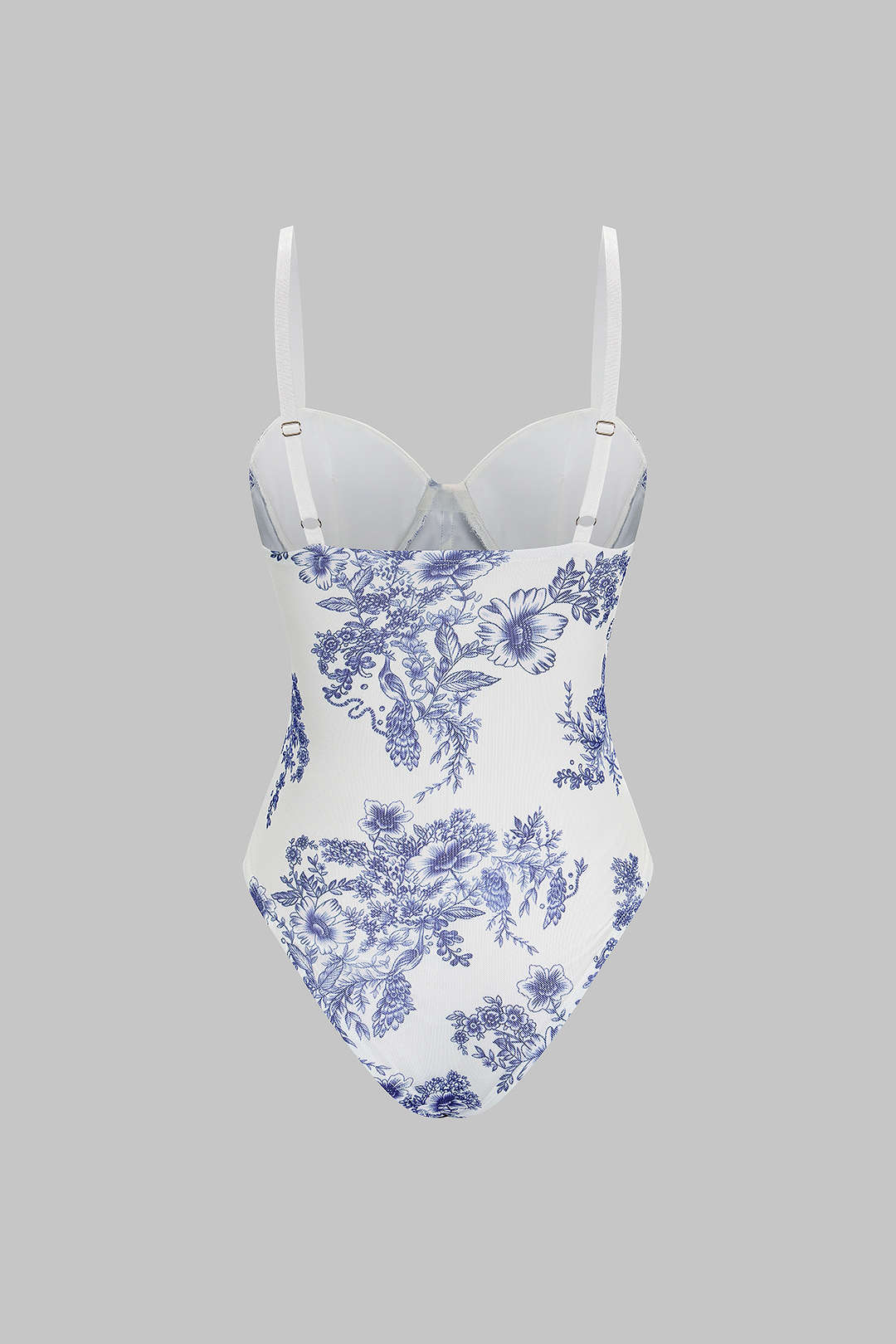 Bloemenprint mouwloze body met spaghettibandjes