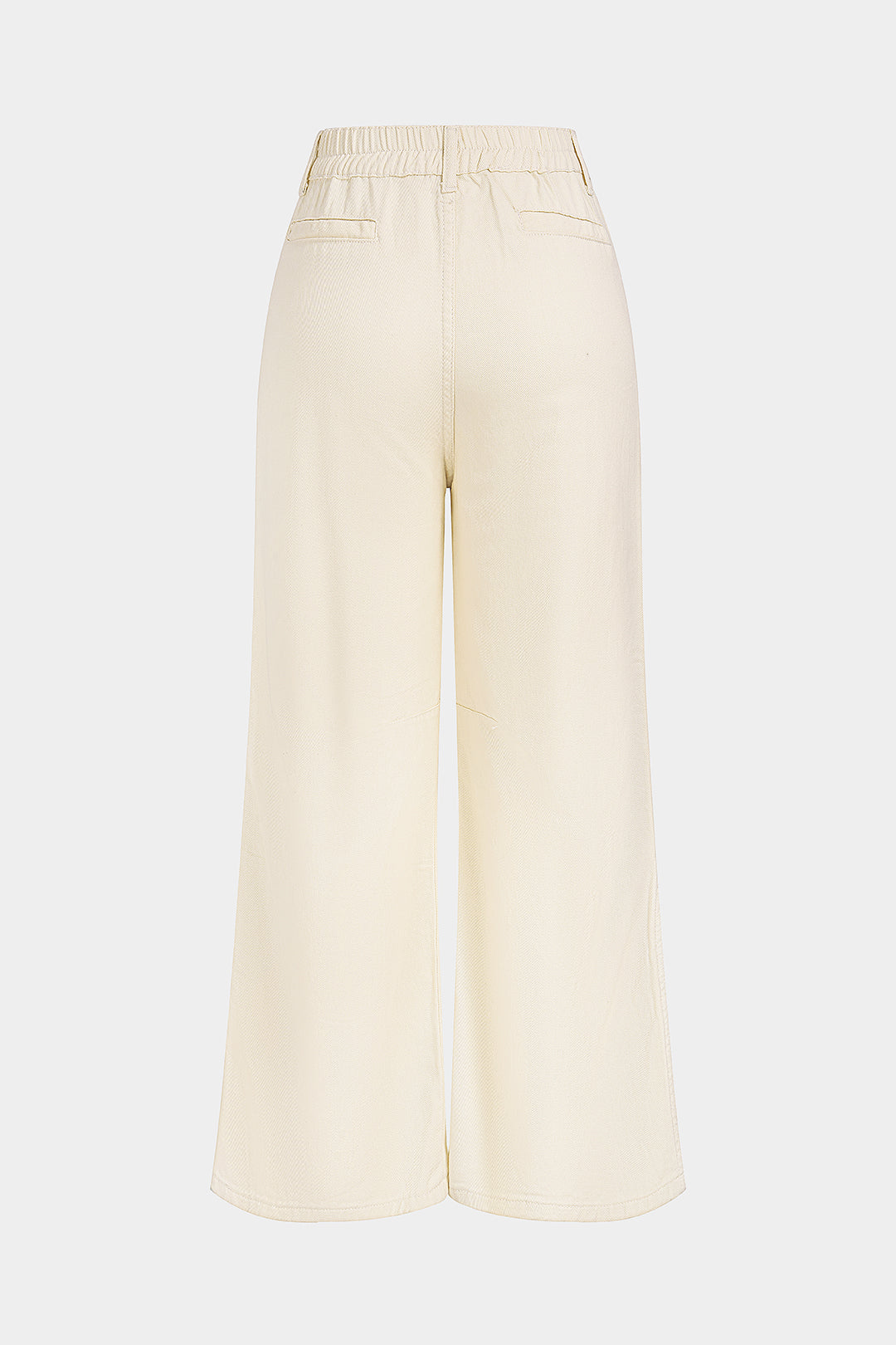 Lotte - Metallic jeans met knoopjes en wijde pijpen