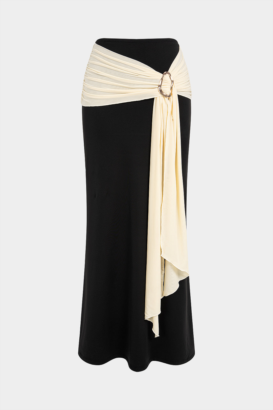 Mesh patchwork rok met ruches