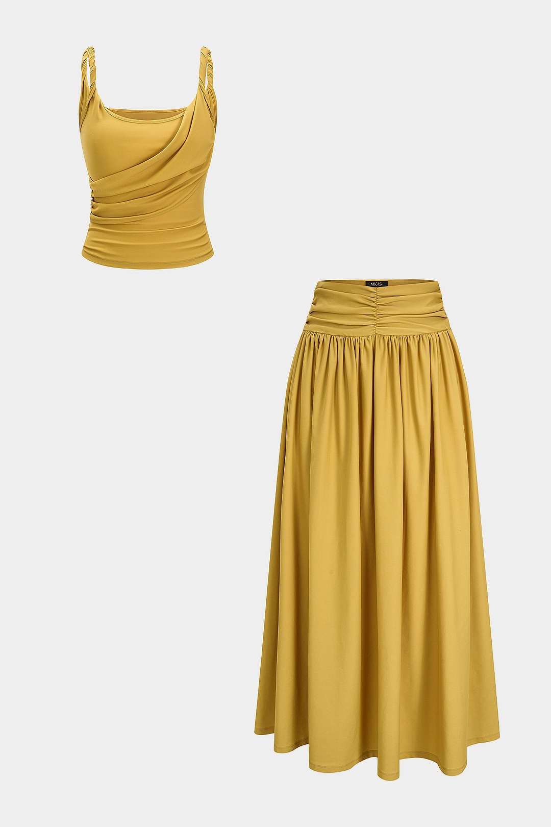Ayla - Asymmetrische set met top en rok