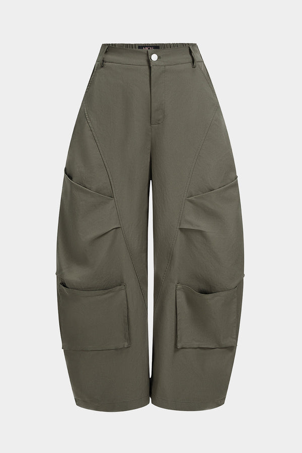 Broek met ruches en zakken