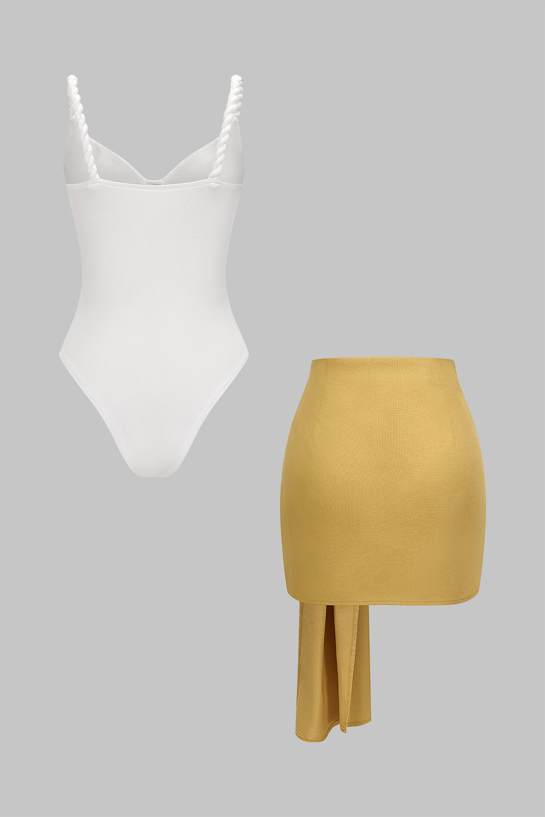 Linnen set met body en rok