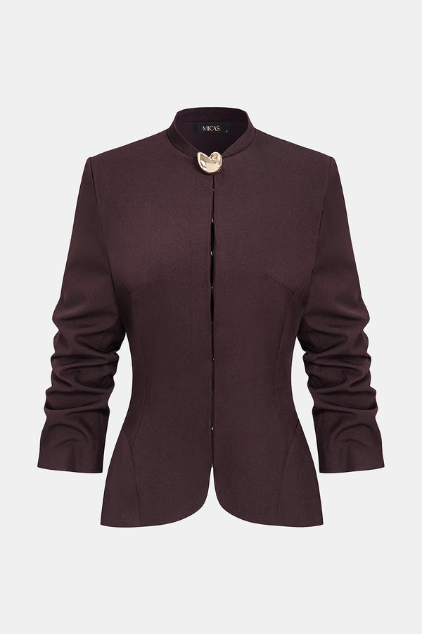 Romy - Asymmetrische blazer met knoopjes