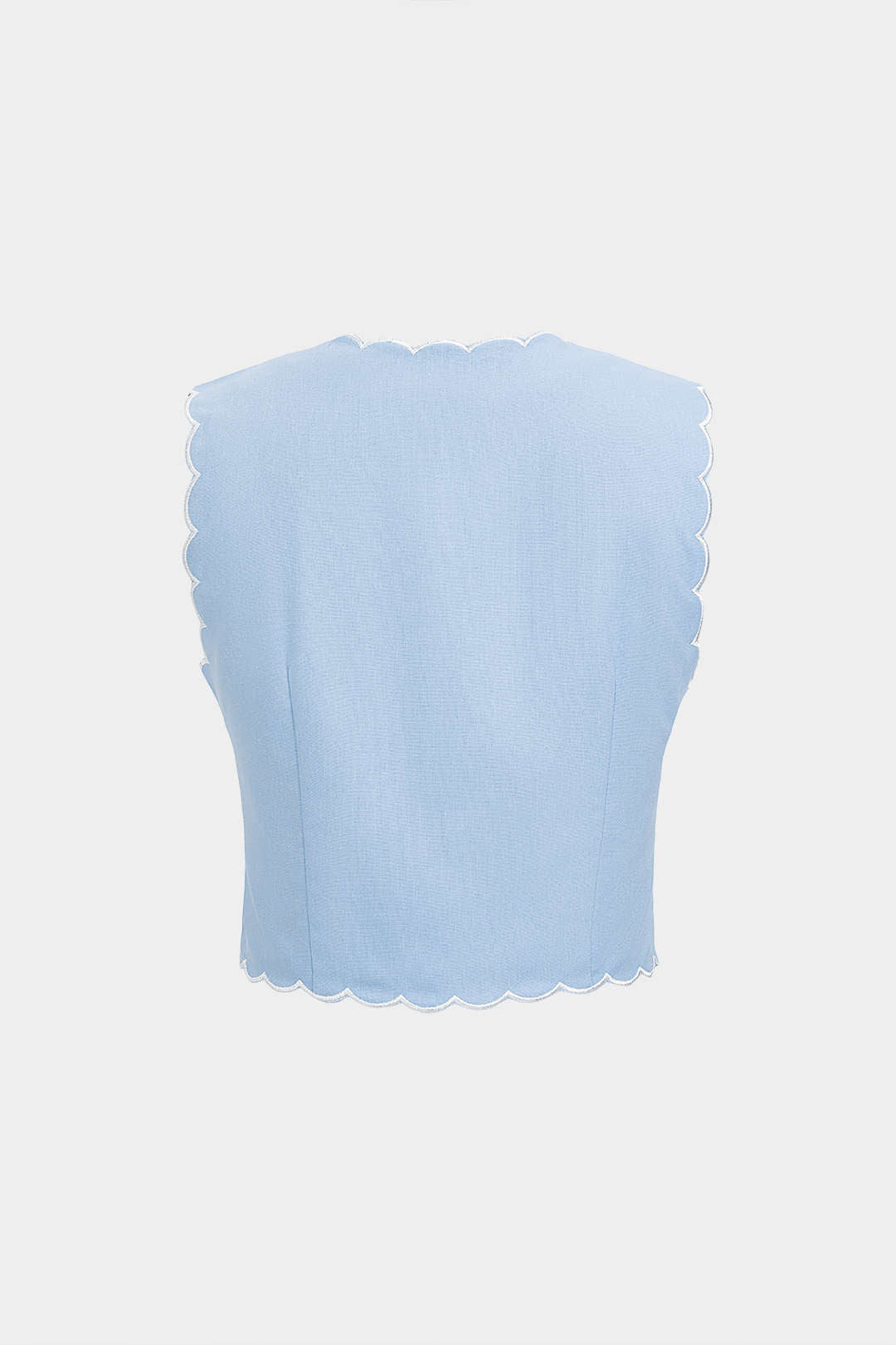 Linnen tanktop met knoopjes