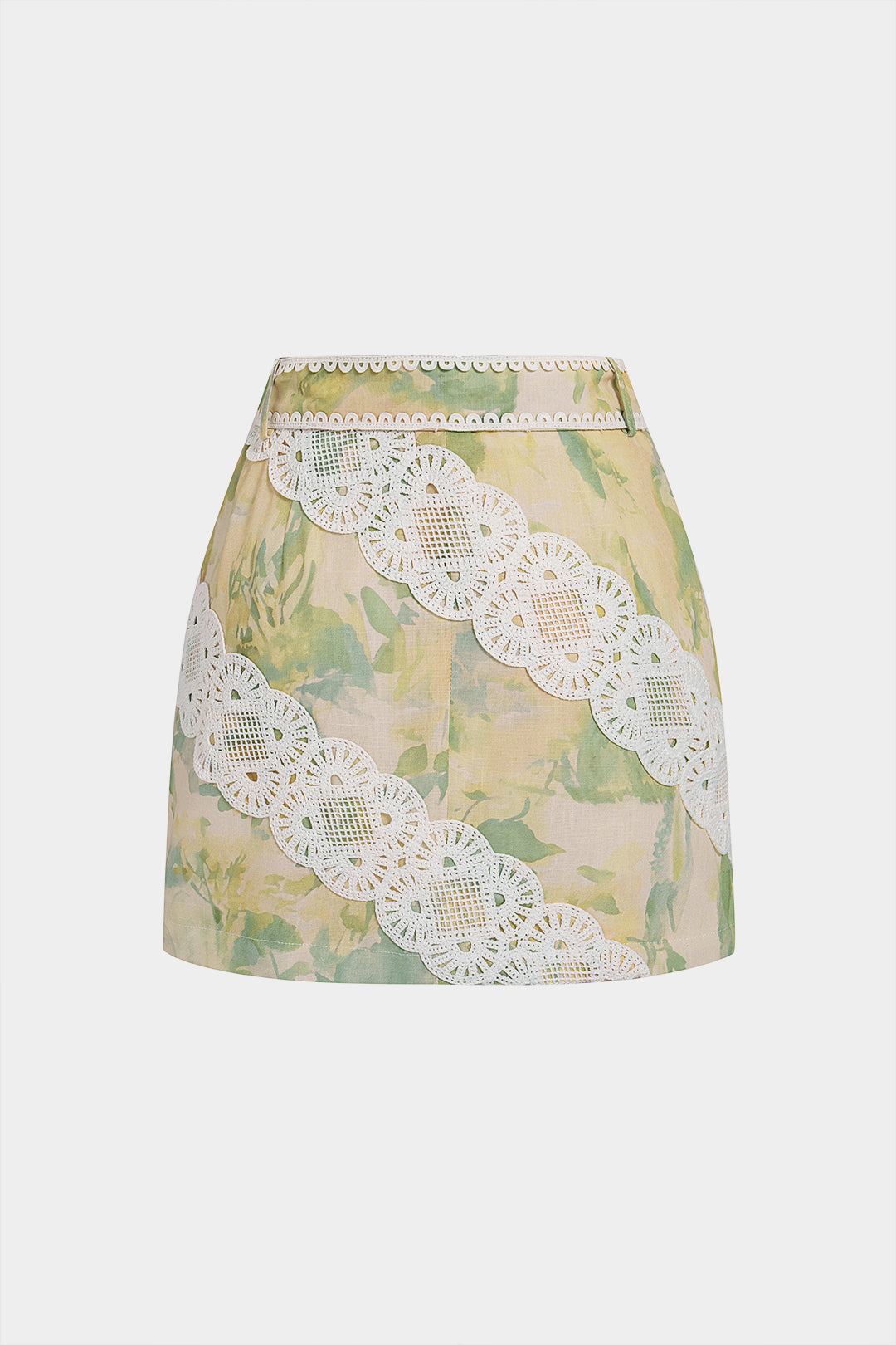 Bloemenprint minirok met riem
