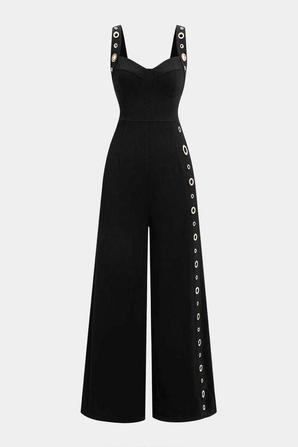 Mouwloze jumpsuit met rechte pijp
