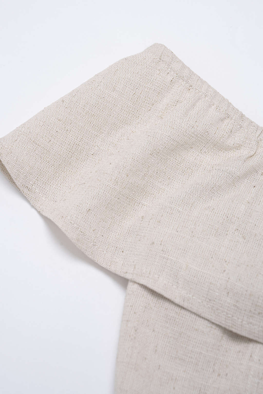 Linnen metallic top met knoopjes en blote schouders