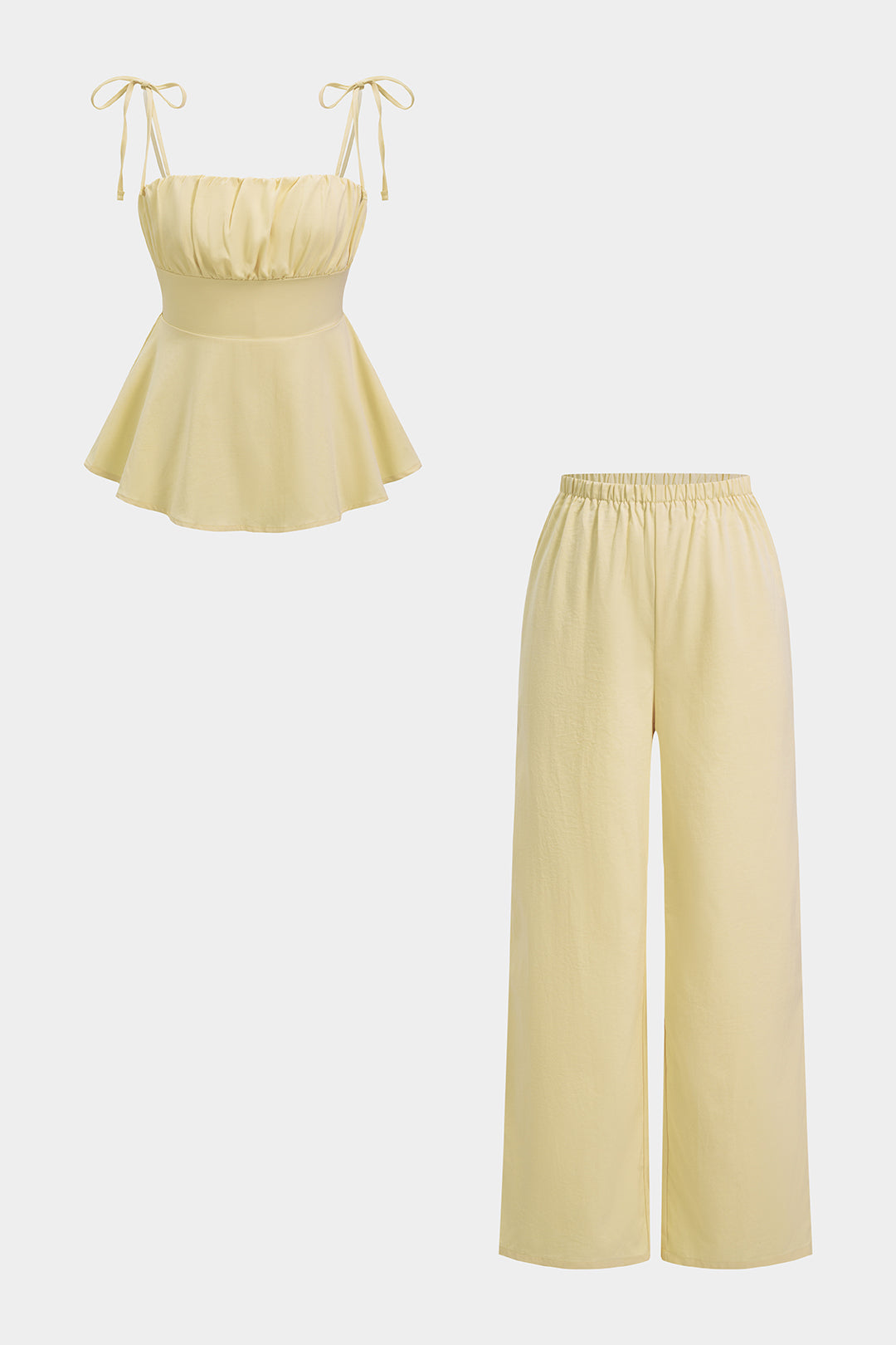 Carmen - Effen set met top en broek