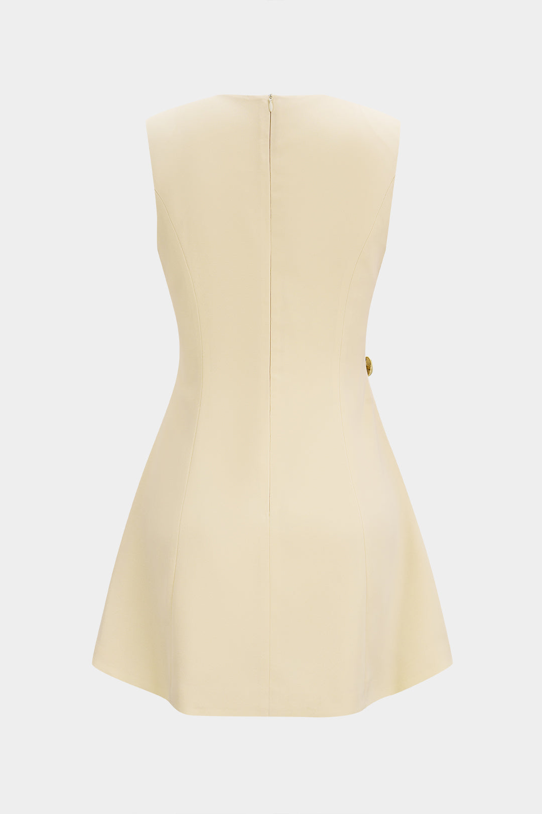 Sofie - Asymmetrische mouwloze minijurk met ronde hals