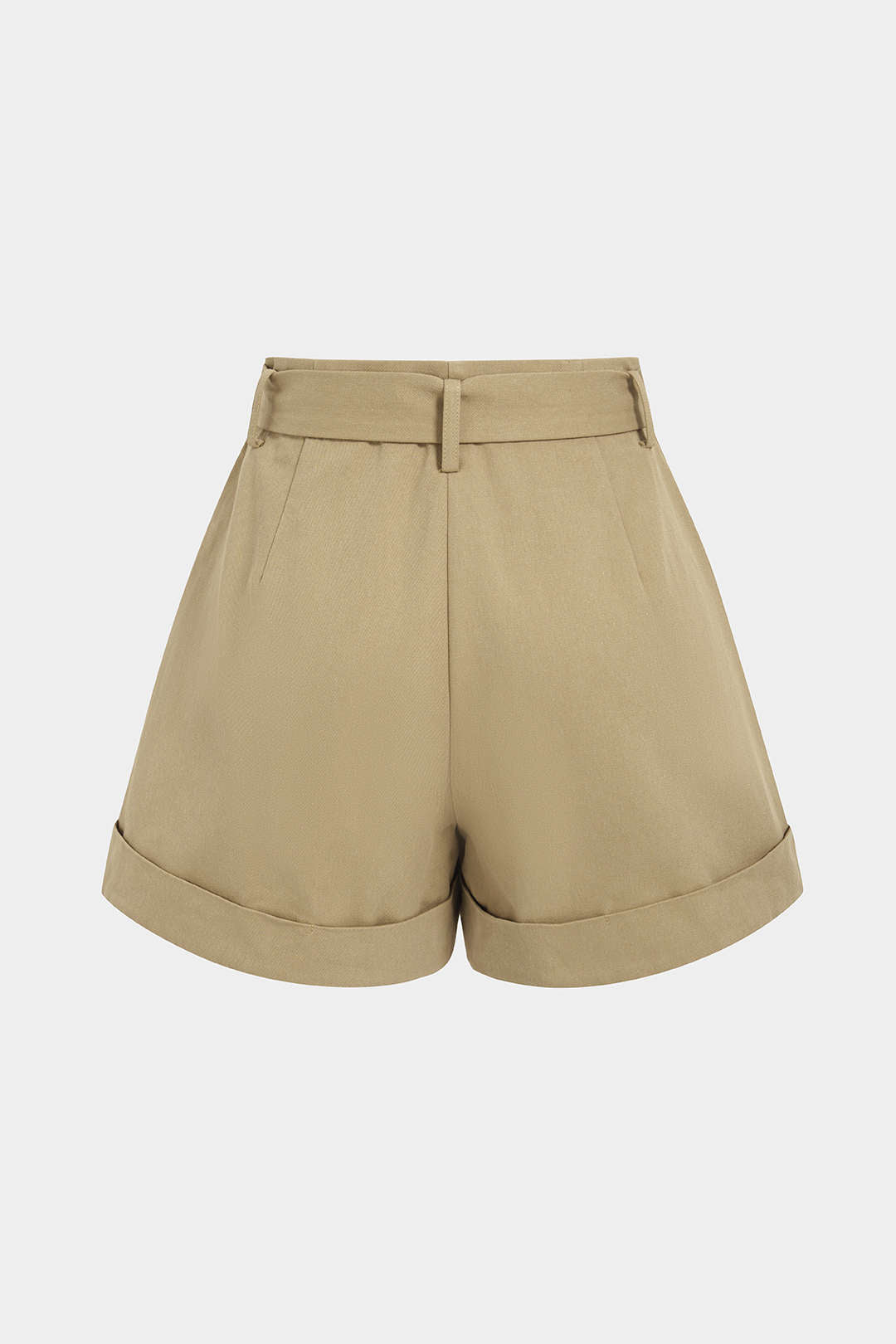 Metallic short met riem