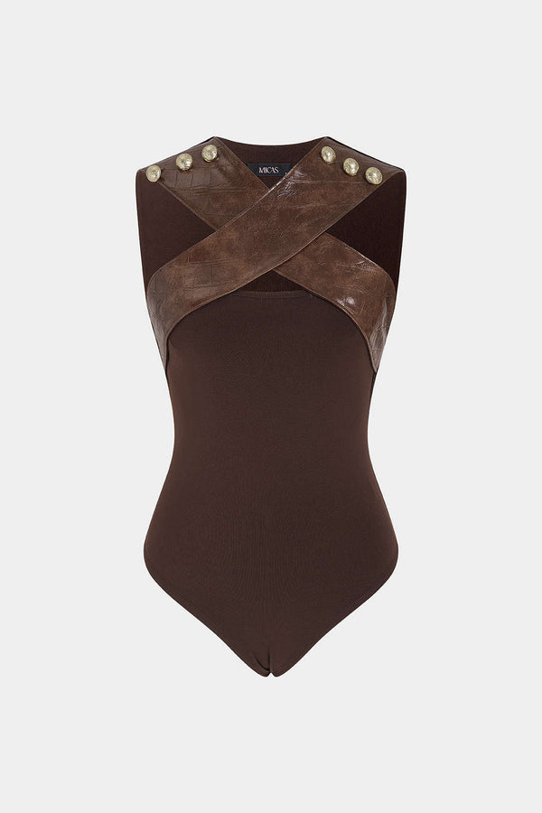 Leren-look metallic body
