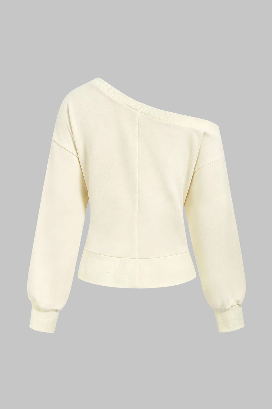 Sweater met één schouder, lange mouwen en strik