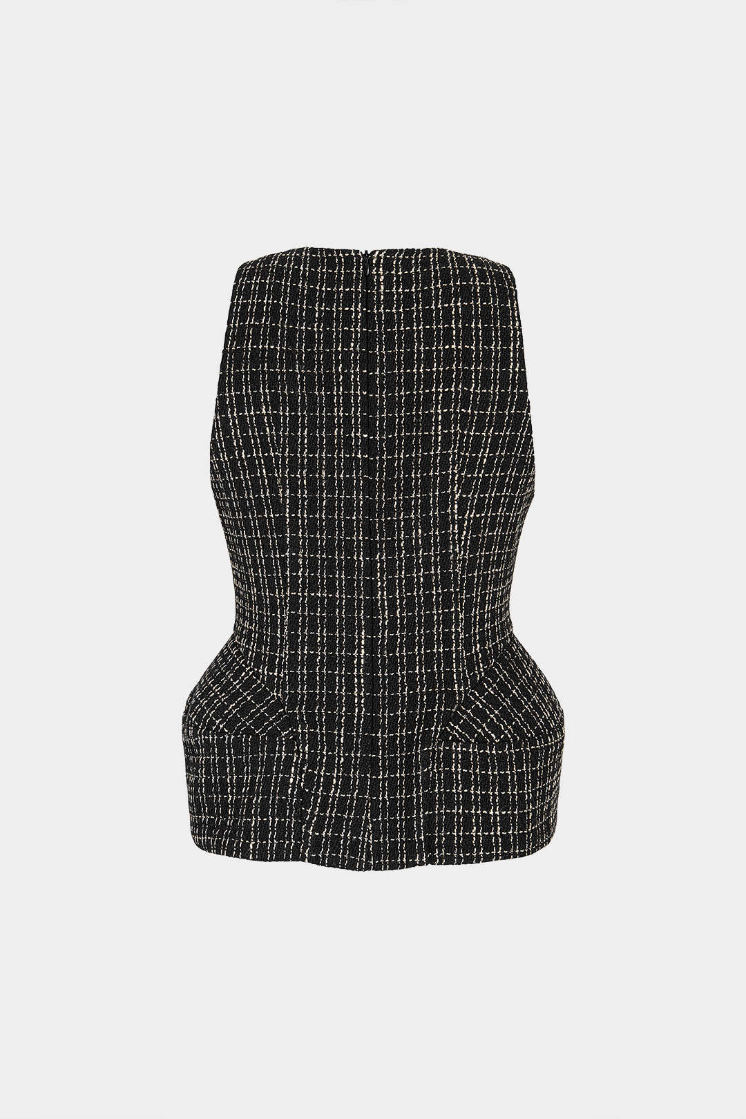 Geruite tanktop met ronde hals