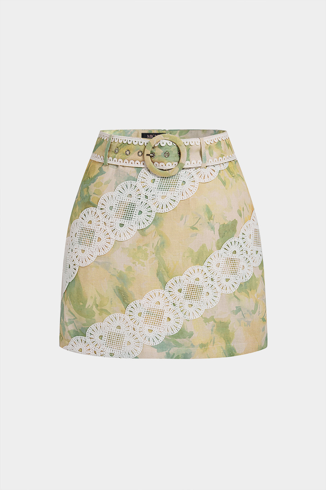 Bloemenprint minirok met riem