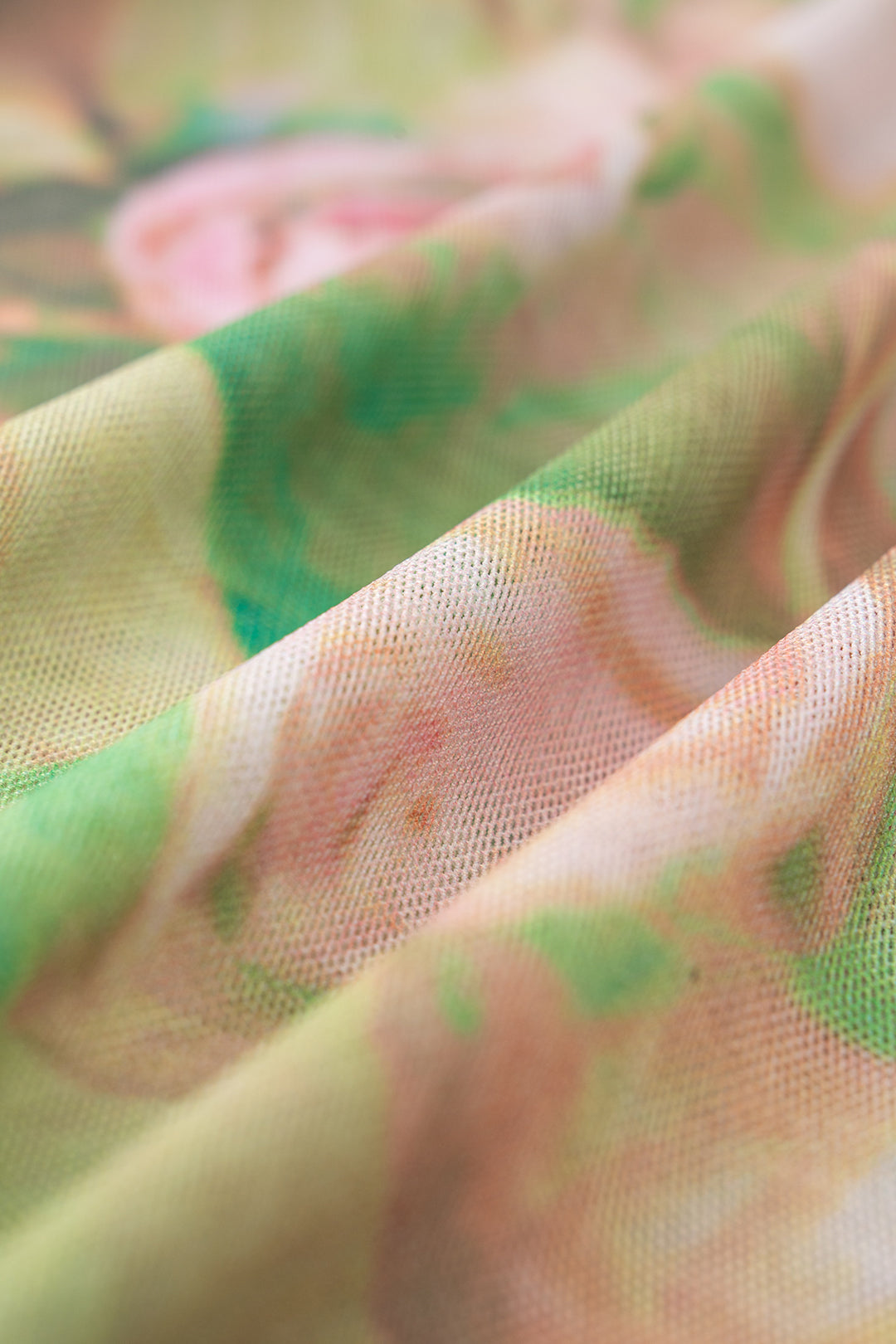 Bloemenprint mesh rok met ruches