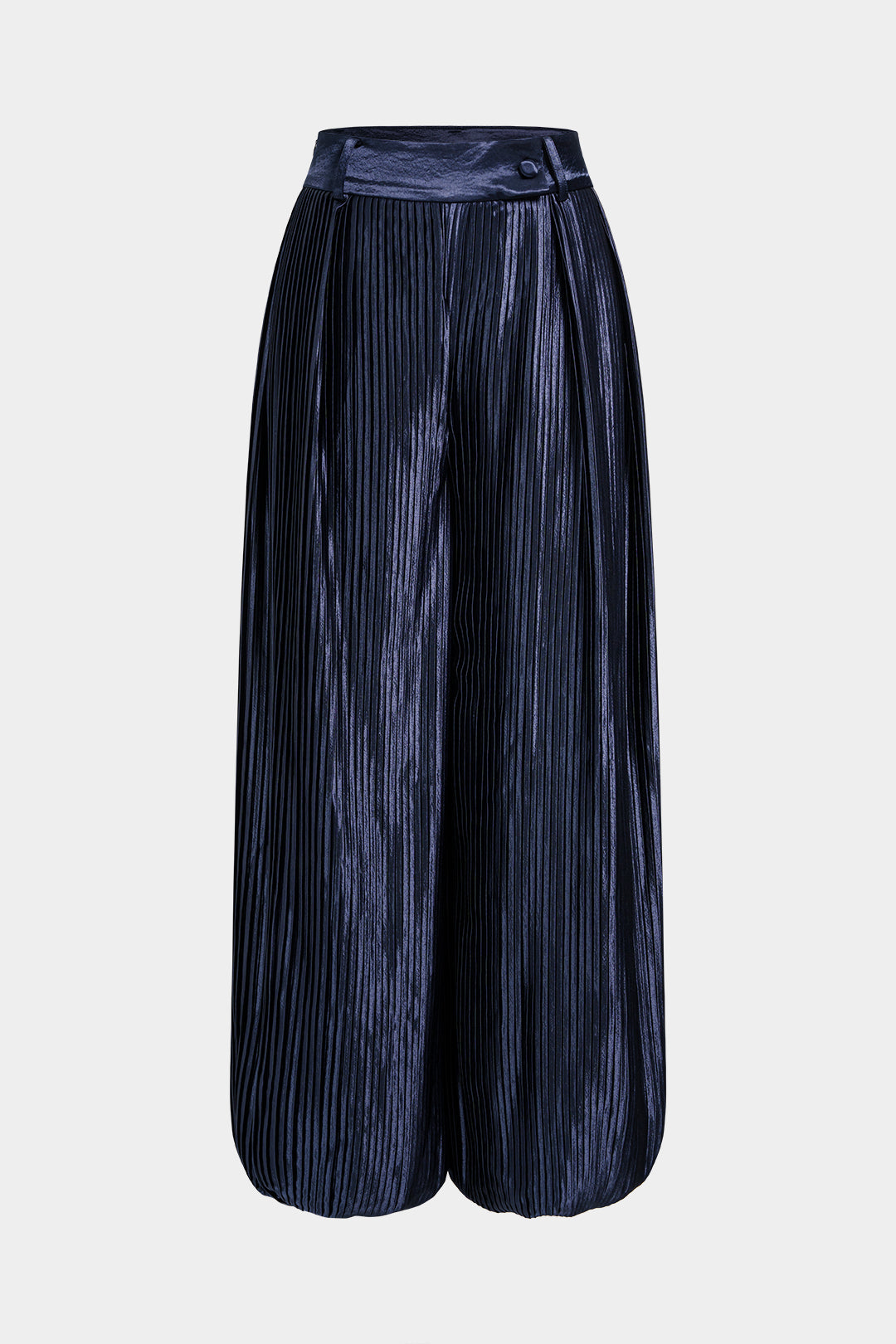 Satijnen geplooide broek met ballonmodel