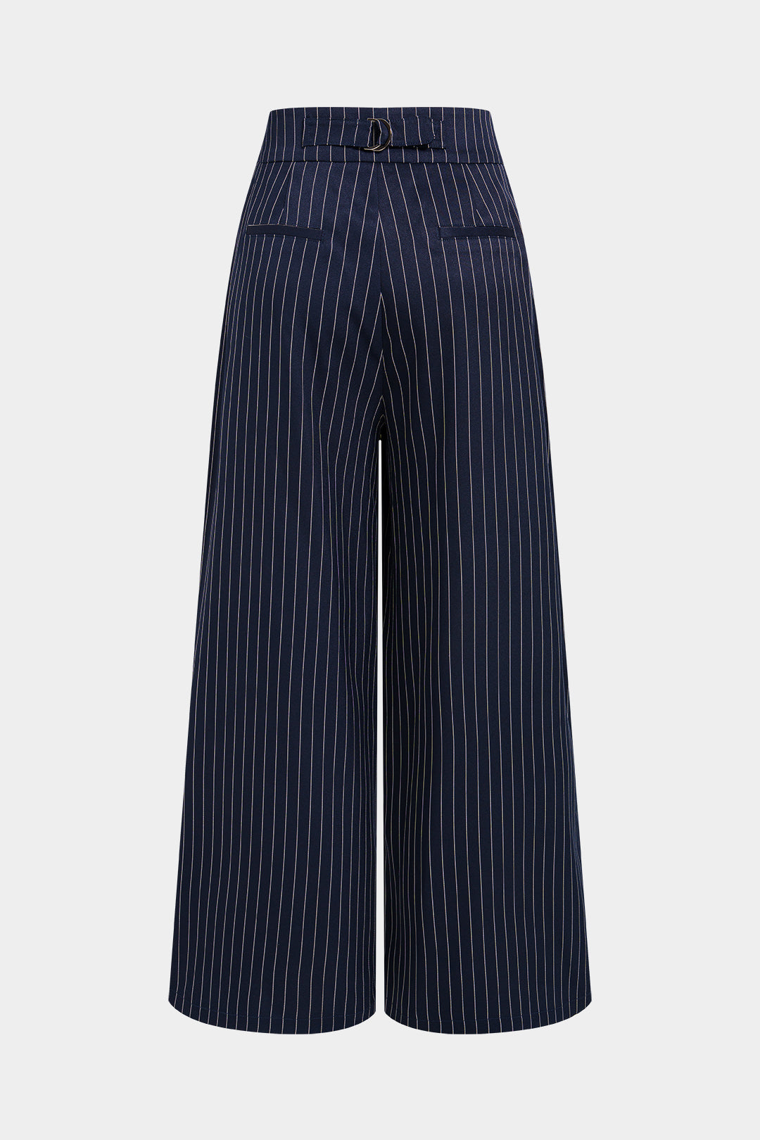 Gestreepte broek met zakken en wijde pijpen