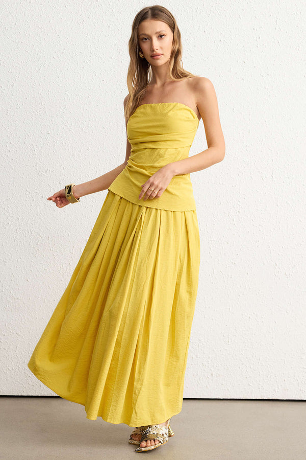 Set met strapless top en rok