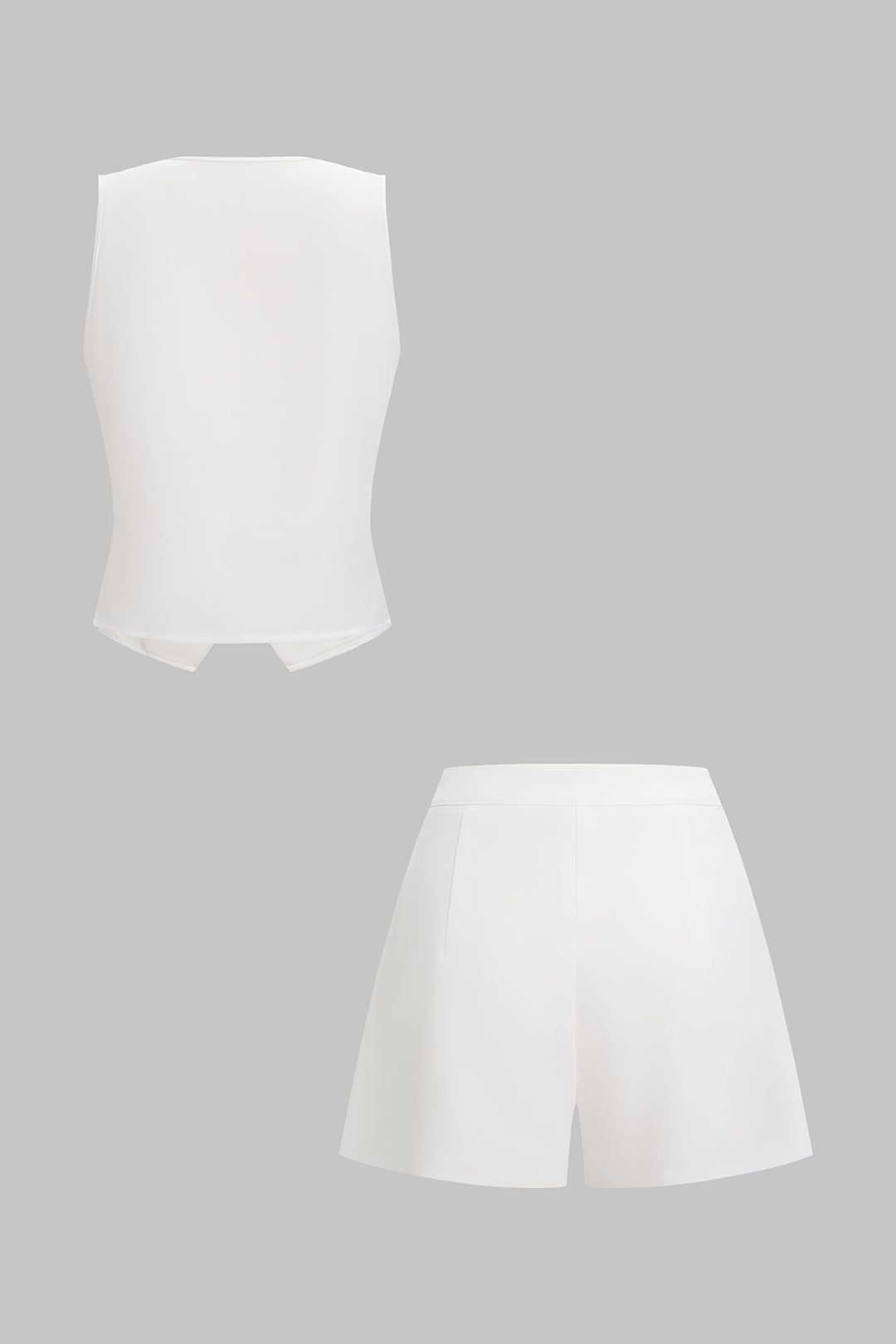 Nova - Metallic set met gilet en short
