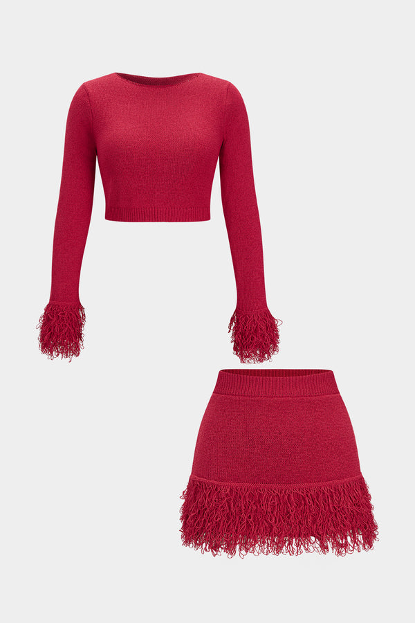 Evi - Gebreide set met top en rok