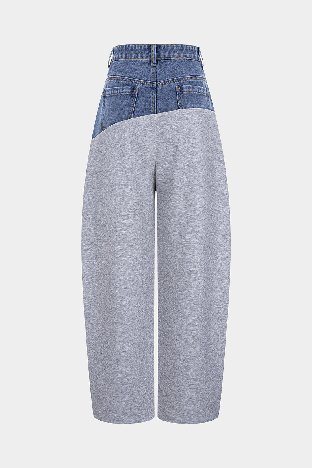 Patchwork jeans met trekkoord